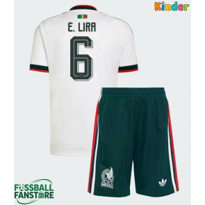 Mexiko Erik Lira #6 Replik Auswärtstrikot Kinder WM 2026 Kurzarm (+ Kurze Hosen)
